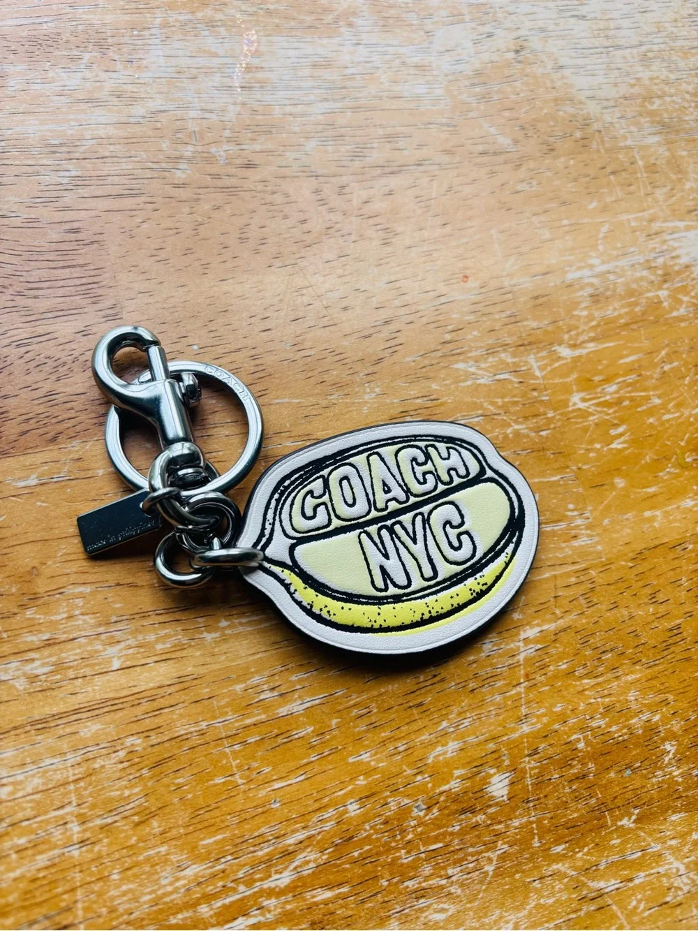 Coach Lemon NYC Keychain Bag Charm